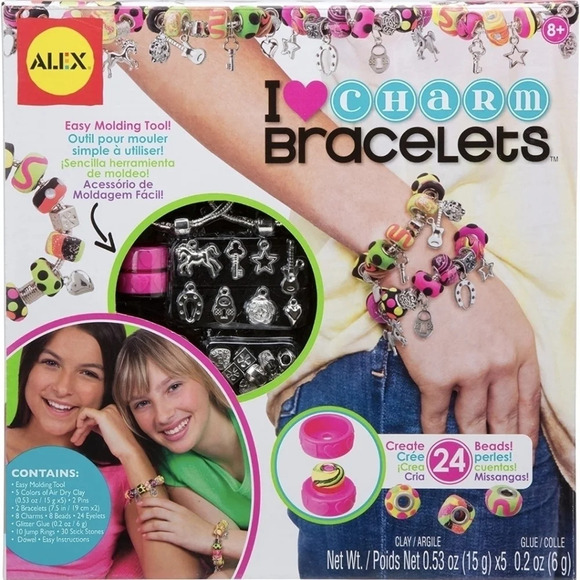 Alex D.I.Y. Other - ALEX Toys  - Do-it-Yourself Wear! I Heart Charm Bracelets Craft Kit, 736L NWT
